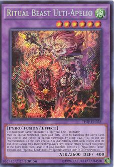 Yu-Gi-Oh Card - THSF-EN028 - RITUAL BEAST ULTI-APELIO (secret rare holo)