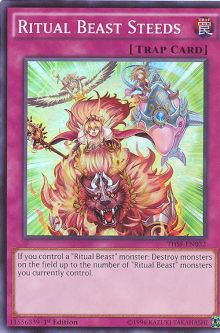 Yu-Gi-Oh Card - THSF-EN032 - RITUAL BEAST STEEDS (super rare holo)