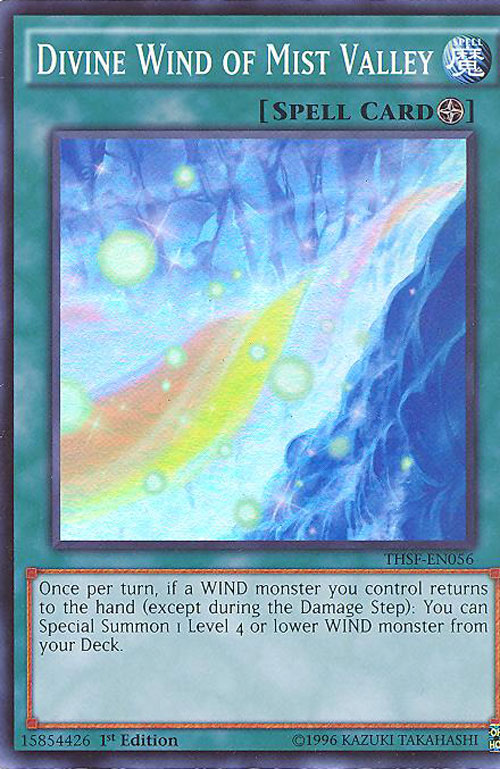 yugioh divine wind trap card Yu-Gi-Oh! - of Mist Valley (STOR-EN059) - Storm of Ragnarok - 1st Edition Target 1 face Divine Wind Card Profile :