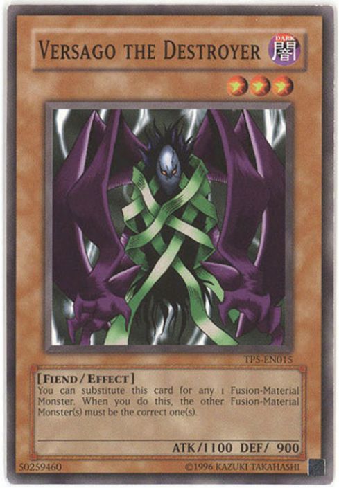 Yu-Gi-Oh Card - TP5-EN015 - VERSAGO THE DESTROYER (common): BBToyStore.com  - Toys, Plush, Trading Cards, Action Figures & Games online retail store  shop sale