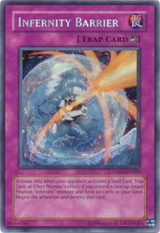 Yu-Gi-Oh Card - TSHD-EN089 - INFERNITY BARRIER (secret rare holo)