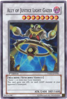 Yu-Gi-Oh Card - TSHD-EN096 - ALLY OF JUSTICE LIGHT GAZER (super rare holo)