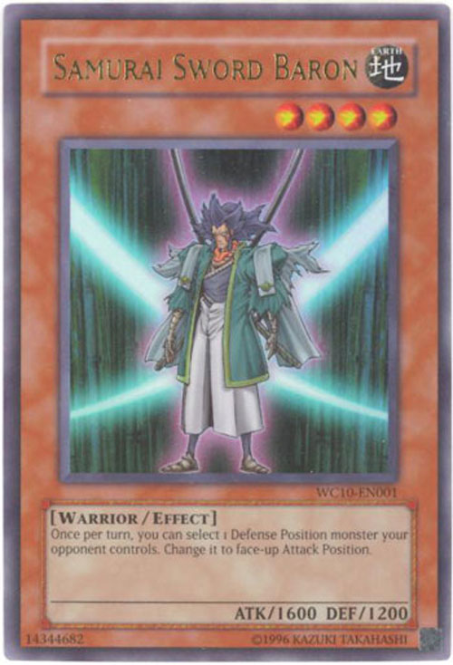 Yu-Gi-Oh Card - WC10-EN001 - SAMURAI SWORD BARON (ultra rare holo)