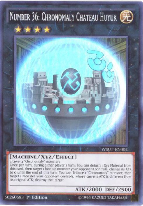 Yu-Gi-Oh Card - WSUP-EN002 - NUMBER 36: CHRONOMALY CHATEAU HUYUK (super  rare holo)