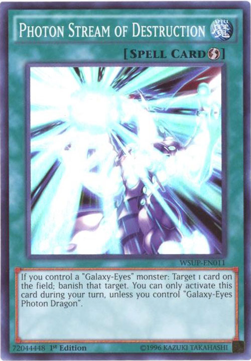Yu-Gi-Oh Card - WSUP-EN011 - PHOTON STREAM OF DESTRUCTION (super rare holo)