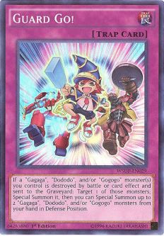 Yu-Gi-Oh Card - WSUP-EN029 - GUARD GO! (super rare holo)