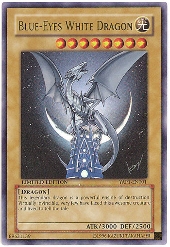 Yu-Gi-Oh Card - YAP1-EN001 - BLUE-EYES WHITE DRAGON (ultra gold rare holo)