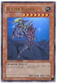 Yu-Gi-Oh Card - YAP1-EN006 - BUSTER BLADER (ultra gold rare holo)