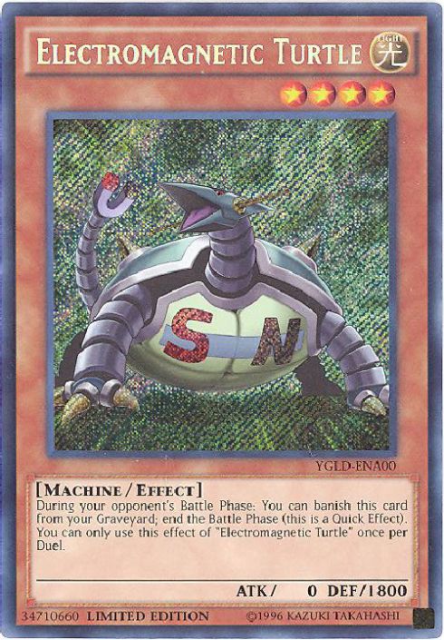 Yu-Gi-Oh Card - YGLD-ENA00 - ELECTROMAGNETIC TURTLE (secret rare
