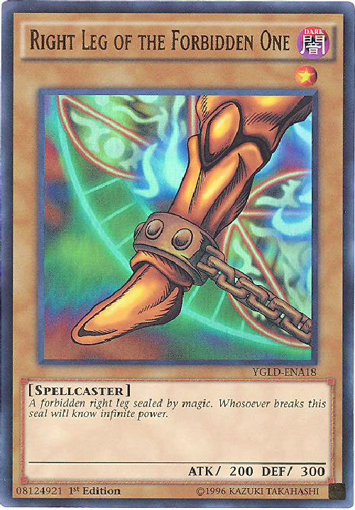 Yu-Gi-Oh Card - YGLD-ENA18 - RIGHT LEG OF THE FORBIDDEN ONE (ultra rare holo)
