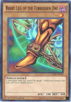 Yu-Gi-Oh Card - YGLD-ENA18 - RIGHT LEG OF THE FORBIDDEN ONE (ultra rare holo)