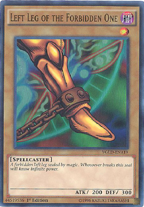 Yu-Gi-Oh Card - YGLD-ENA19 - LEFT LEG OF THE FORBIDDEN ONE (ultra rare holo)