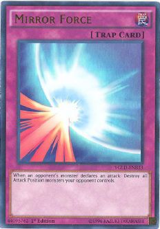 Yu-Gi-Oh Card - YGLD-ENB33 - MIRROR FORCE (ultra rare holo)