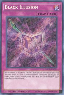 Yu-Gi-Oh Card - YGLD-ENC00 - BLACK ILLUSION (secret rare holo)