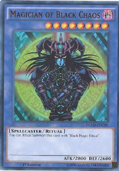 Yu-Gi-Oh Card - YGLD-ENC01 - MAGICIAN OF BLACK CHAOS (ultra rare holo)
