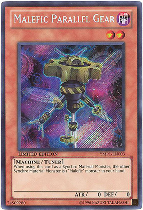 Yu-Gi-Oh Card - YMP1-EN003 - MALEFIC PARALLEL GEAR (secret rare holo)