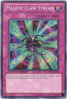 Yu-Gi-Oh Card - YMP1-EN009 - MALEFIC CLAW STREAM (secret rare holo)