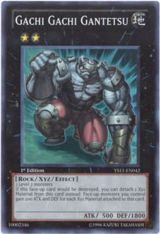 Yu-Gi-Oh Card - YS11-EN042 - GACHI GACHI GANTETSU  (super rare holo)