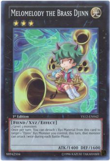 Yu-Gi-Oh Card - YS12-EN042 - MELOMELODY THE BRASS DJINN (super rare holo)