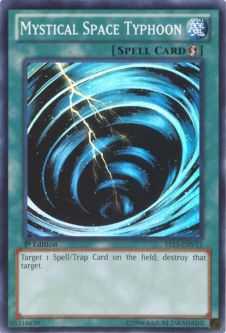Yu-Gi-Oh Card - YS13-ENV12 - MYSTICAL SPACE TYPHOON (super rare holo)