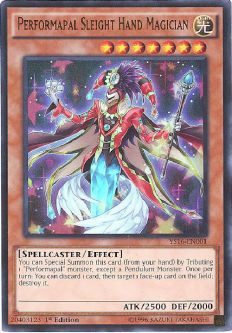 Yu-Gi-Oh Card - YS16-EN001 - PERFORMAPAL SLEIGHT HAND MAGICIAN (ultra rare holo)