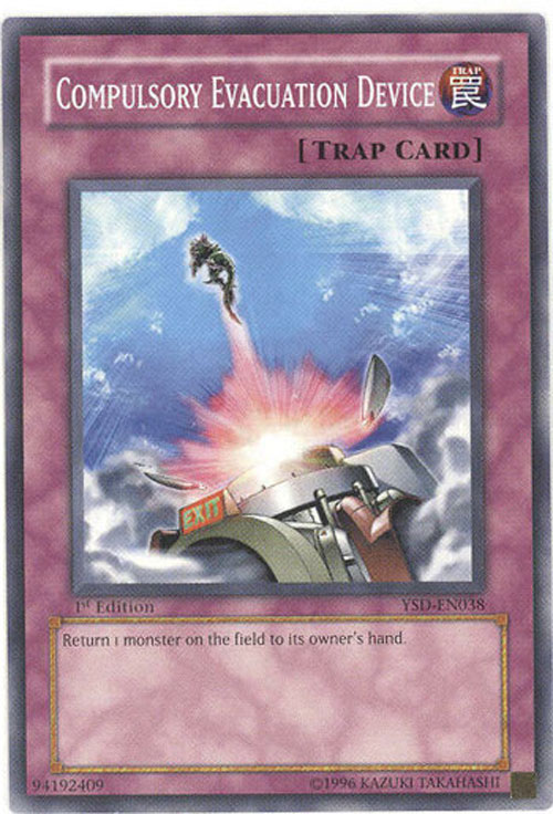 Yu-Gi-Oh Card - YSD-EN038 - COMPULSORY EVACUATION DEVICE (common ...