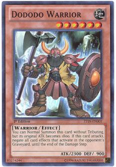 Yu-Gi-Oh Card - ZTIN-EN001 - DODODO WARRIOR (super rare holo)