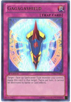 Yu-Gi-Oh Card - ZTIN-EN005 - GAGAGASHIELD (ultra rare holo)