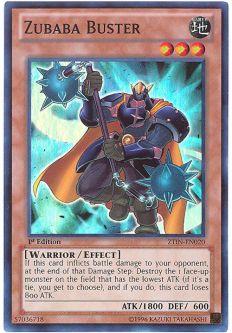 Yu-Gi-Oh Card - ZTIN-EN020 - ZUBABA BUSTER (super rare holo)