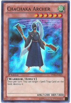 Yu-Gi-Oh Card - ZTIN-EN021 - CHACHAKA ARCHER (super rare holo)